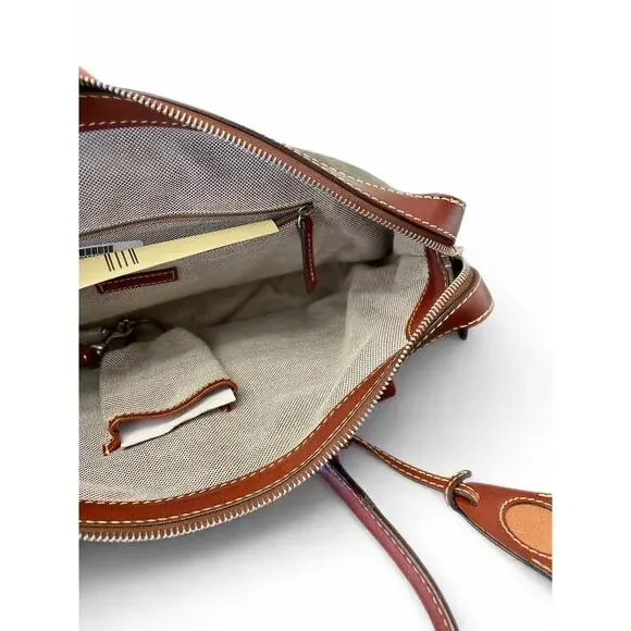 Dooney & Bourke HP65C Double Pocket Tote Hunter NWT Serial K6253580 - Picture 11 of 14